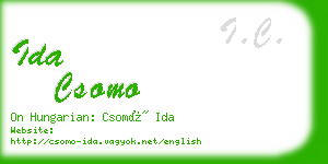 ida csomo business card